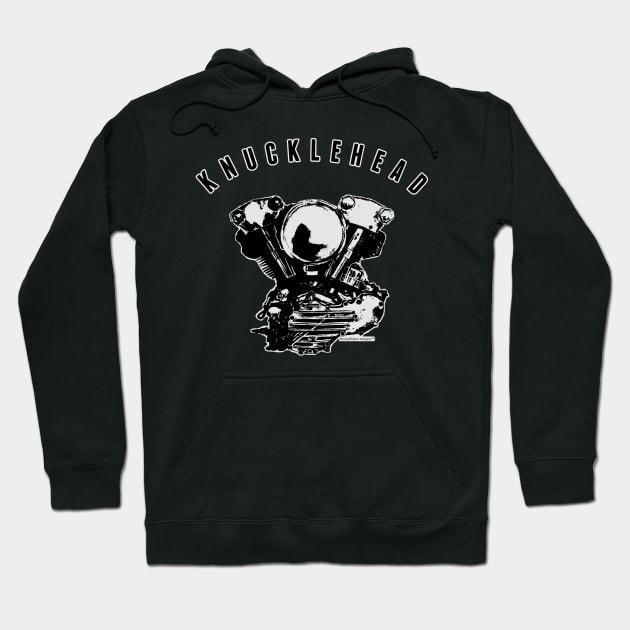 Knucklehead Motorcycle Engine Hoodie by SmokyKitten